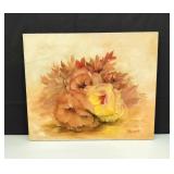 Vintage Floral Acrylic Painting by Howard