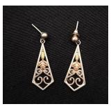 Sterling Silvers & 12K Gold Dangle Earrings