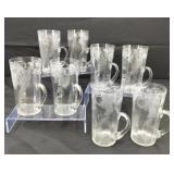 VTG Central Glass 12oz Thistle Tumblers