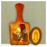 VTG-Signed H/P Wooden Tole Art/Folk Art