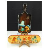 Vintage Tole Painted Magic Mushroom Wall Plaques