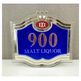 VTG-Light-Up 900 Malt Liquor Brand Sign