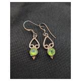 .925 Sterling Silver & Peridot Earrings