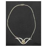 .925 Sterling Silver & Dalmatian Jasper Pendant