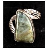 .925 Sterling Silver & Labradorite Stone Ring