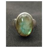 .925 Sterling Silver & Blue Moonstone Ring