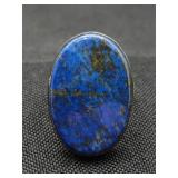 .925 Sterling Silver & Lapis Lazuli Ring Size 6.5