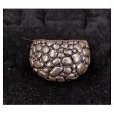 .925 Sterling Silver Pebble/Bubble Ring Size 7