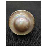 .925 Sterling Silver & Mabe Pearl Ring