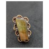 VTG .925 Sterling Silver Tigers Eye Ring Size 7