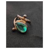 .925 Sterling Silver & Topaz Ring Size 8
