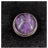 .925 Sterling Silver Amethyst Stone Ring Size 5.75