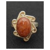 .925 Sterling Silver & Sunstone? Ring Size 7.75
