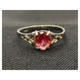 .925 Sterling Silver & Pink Tourmaline? Ring