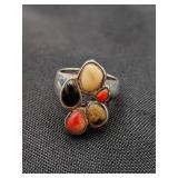 VTG Signed Barse .925 Sterling Silver Stone Ring