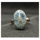 .925 Sterling Silver & Stone Ring Size 7.5