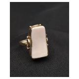 .925 Sterling Silver White Turquoise? Ring Size 9