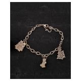 .925 Sterling Silver James Avery Charm Bracelet