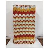 VTG Scalloped Afghan Granny Blanket