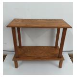 Small Solid Wood Two Tier Table