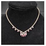 VTG Gorgeous Amethyst Rhinestone Necklace