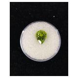 2 Ct Green Faceted Teardrop Topaz Gemstone