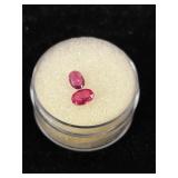 1 Ct Tw Faceted Oval Rubies Gemstones