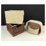 4 Mixed Material Baskets
