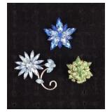 Vibrant Vintage Rhinestone Brooches