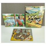 VTG Donald Duck Blondie & Beaver Puzzles