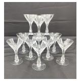 VTG MCM Seneca Maytime Coupe Crystal Glasses