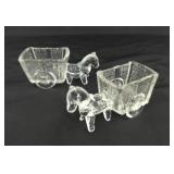 Vintage Donkey & Cart Salt Cellars