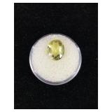 3 Ct Pale Yellow faceted Oval Sapphire