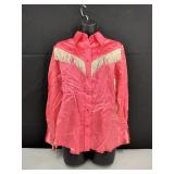 Epic VTG Pink Satin Wranglers Cowgirl Shirt