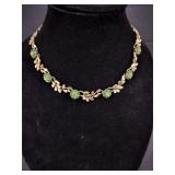 Vintage Coro Green Rhinestone