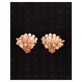 VIntage MIrium Haskel? Large Floral Earrings