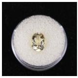 Pale Yellow Faceted Opal Sapphire 2 Carats