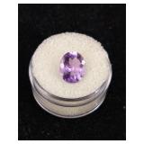 3 Carat Faceted Lavendar Oval Sapphire