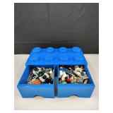Blue LEGO Brick Storage with Legos