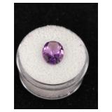 2 Ct Violet Faceted Topaz Oval Gemstone