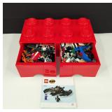 Red LEGO Brick Storage with Legos