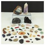 Large Polished Agate Obsidian & More