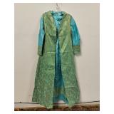 VTG Hand Crafted Brocade & Satin Dress/Jacket