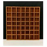 49 Cubby Wood Trinket Wall Shelf
