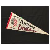 VTG 1989 Autographed Trail Blazers Banner