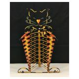 VTG 1990s Metal Leopard Cat CD Rack