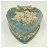 VTG Authentic Inoclay Ornate Floral Jewelry Box