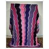 Zigzag Vintage Afghan Granny Blanket