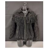 VTG Women's Suede Fringe Leather Jacket