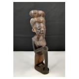 Vintage African Hand Carved Tribal Lady